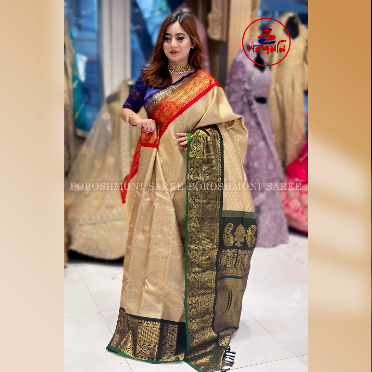 অভিজাত্যের অনন্য ছোঁয়া – Pure Gadwal Silk Saree! ✨