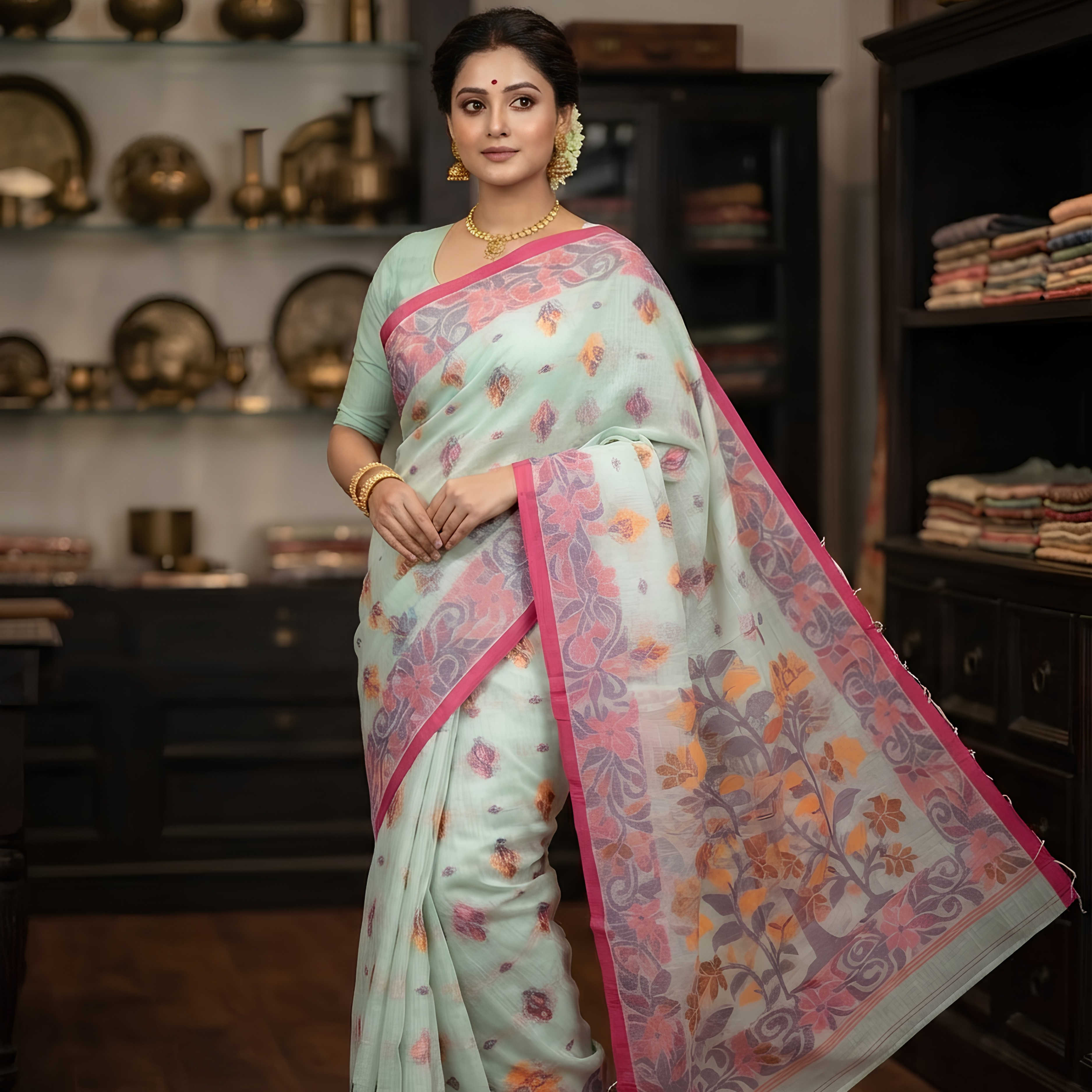✨ আপনার সৌন্দর্যকে আরও ফুটিয়ে তুলবে এই কটন শাড়ি!