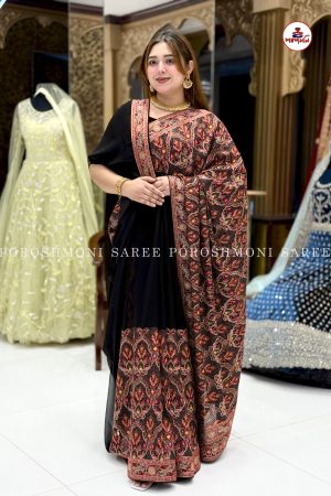 Premium Designer Kashmiri Silk Saree - Image 4