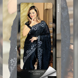 Black-party-saree-Poroshmoni
