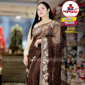 Latest trendy designs party saree collection-Poroshmoni saree