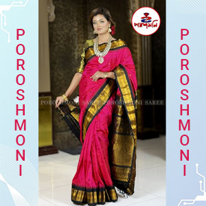 Pure Gadwal Saree – Authentic Handwoven Elegance | Poroshmoni Saree